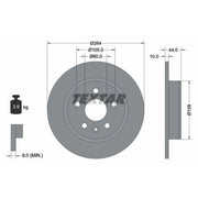 Textar 2 x Solid Rear Brake Discs 92275303-x2