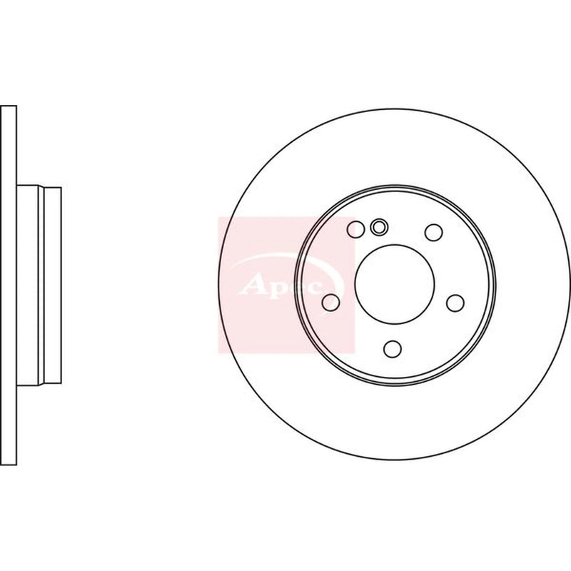 Apec 2 x Solid Rear Brake Discs DSK2591-x2