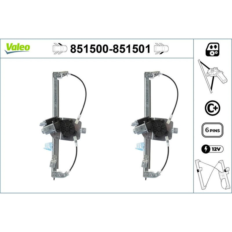 Valeo Electric Window Regulator Lifter Right Front 851501
