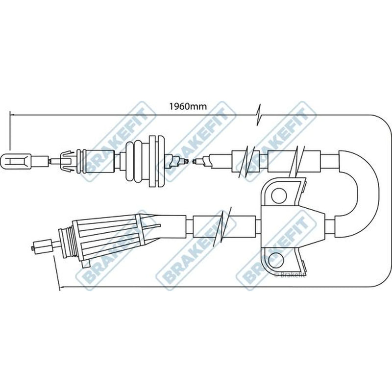 Apec Handbrake Cable Right Rear BBC3509