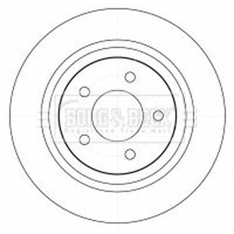 Borg & Beck 2 x Solid Rear Brake Discs BBD4522-x2