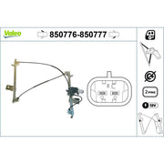Valeo Electric Window Regulator Lifter Right Front 850777