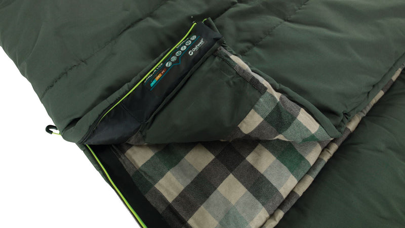 Outwell Camper Lux Double Forest Green Double Sleeping Bag - Outwell - Van Life Living