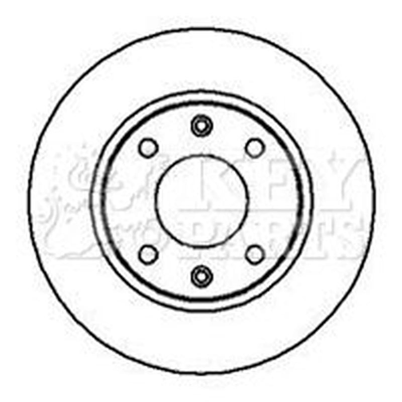 Key Parts 2 x Vented Front Brake Discs KBD4909-x2