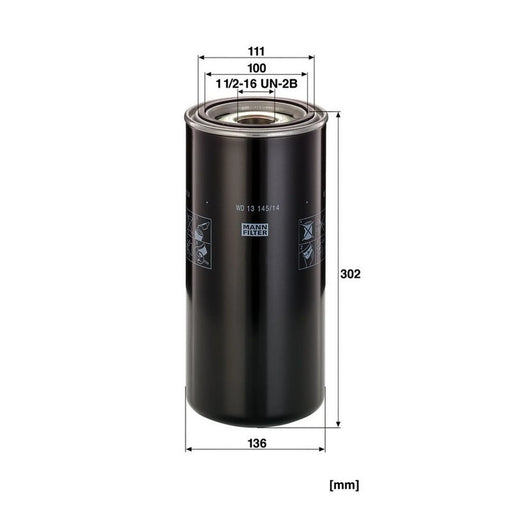 MANN-FILTER Hydraulic Oil Filter WD 13 145/14
