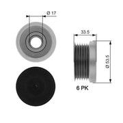 Gates Alternator Overrunning Freewheel Clutch OAP7111