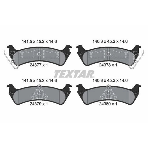 Textar Rear Brake Pad Set 2437701
