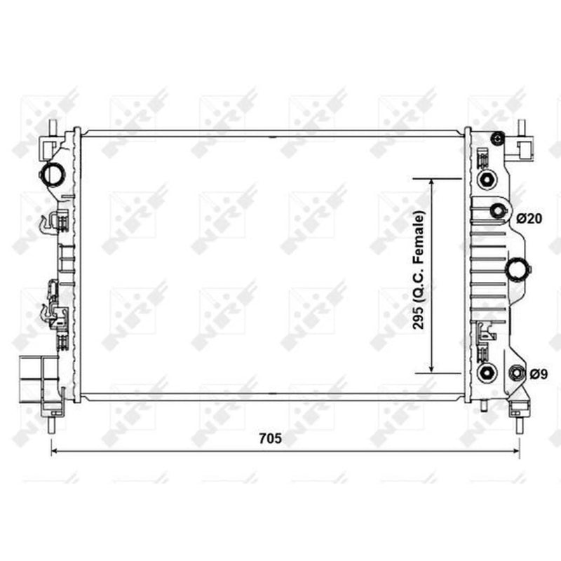 NRF Engine Radiator 50476
