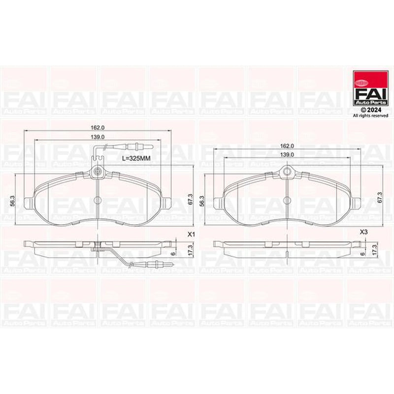 FAI Front Brake Pad Set BP168