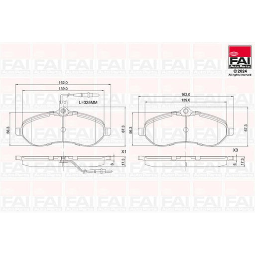 FAI Front Brake Pad Set BP168