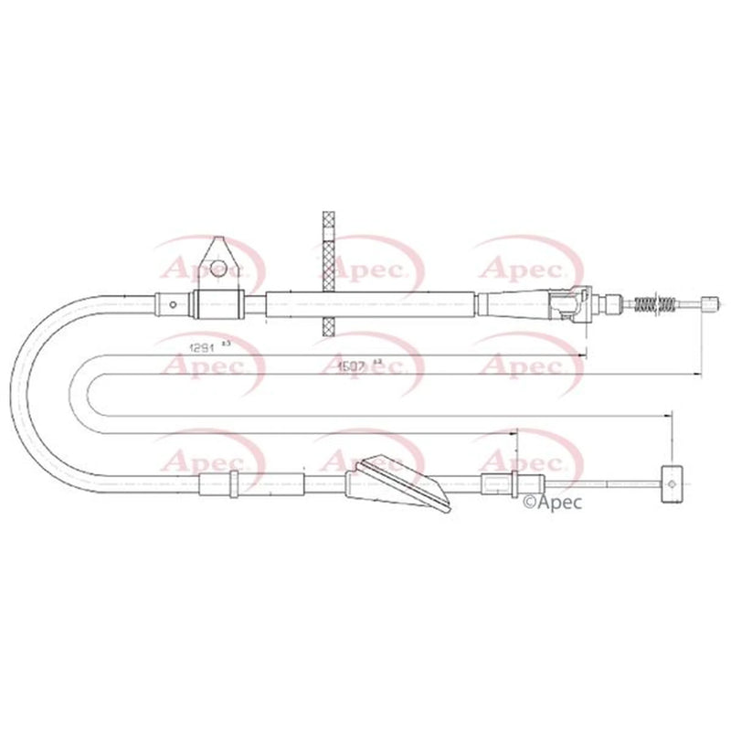 Apec Handbrake Cable Right Rear CAB1449
