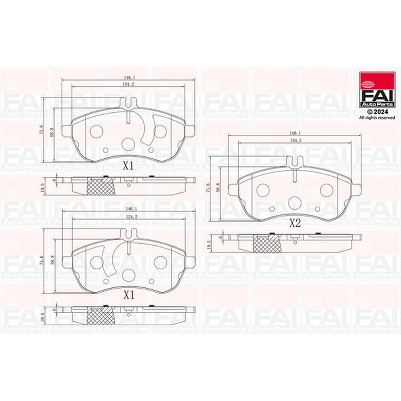 FAI Front Brake Pad Set BP164