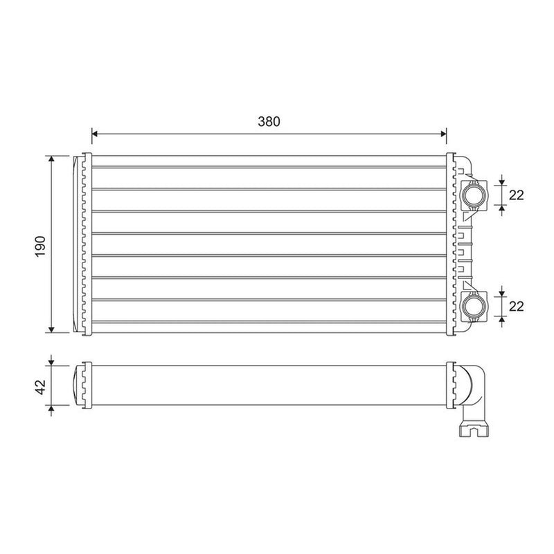 Valeo Heater Matrix Core Heat Exchanger 811639