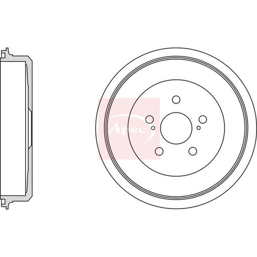 Apec Brake Drum Assembly Rear DRM9809