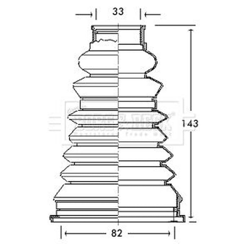 Borg & Beck Drive Shaft Bellow Kit Wheel Side Polychloroprene ( BCB2163R