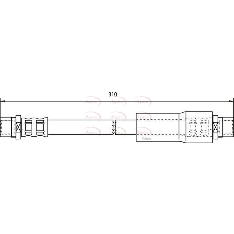 Apec Brake Hydraulic Hose Line Upper HOS3223