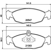 Mintex Mintex Front Brake Disc Kit solid 236mm MDK0157
