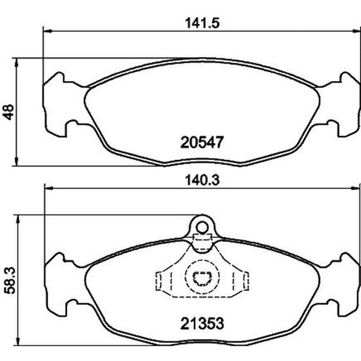 Mintex Mintex Front Brake Disc Kit solid 236mm MDK0157
