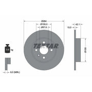 Textar 2 x Solid Rear Brake Discs 92124703-x2