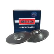 Borg & Beck 2 x Solid Rear Brake Discs BBD5312-x2