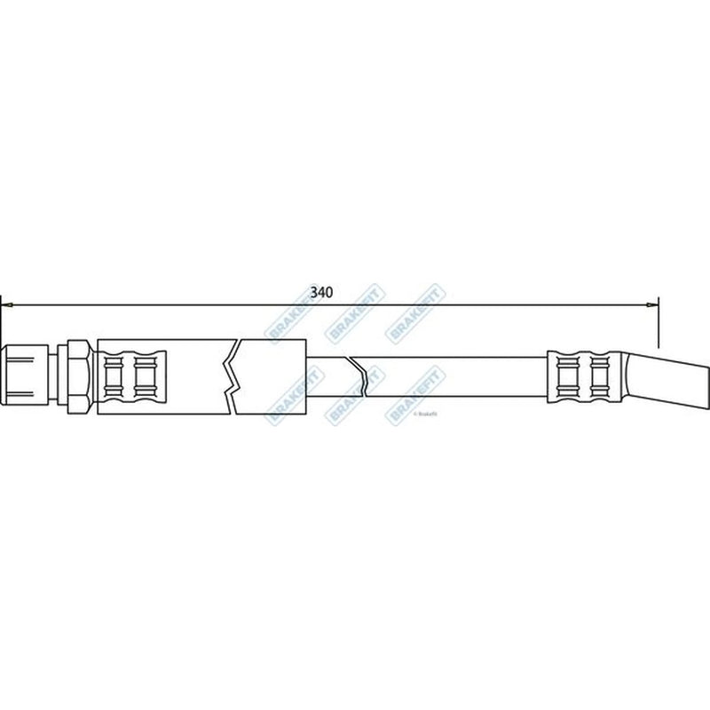 Apec Brake Hydraulic Hose Line Front BHO4026