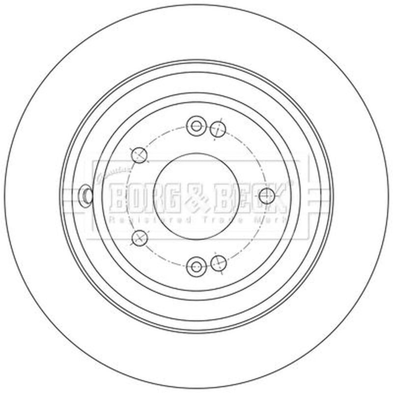 Borg & Beck 2 x Solid Rear Brake Discs BBD5608-x2