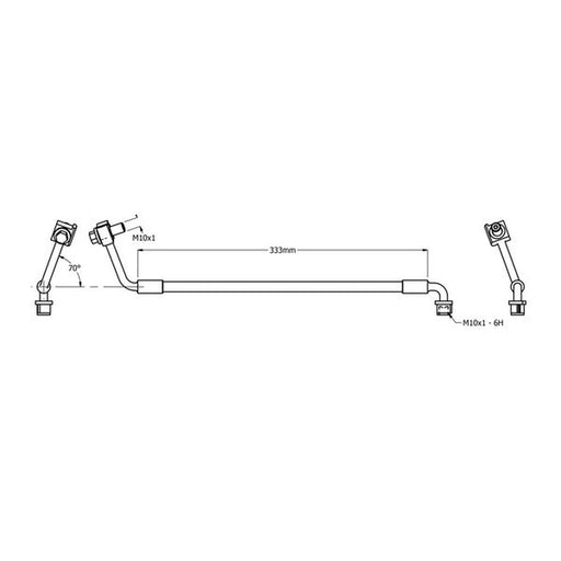 Juratek Brake Hydraulic Hose Line Rear Left JBH1503L