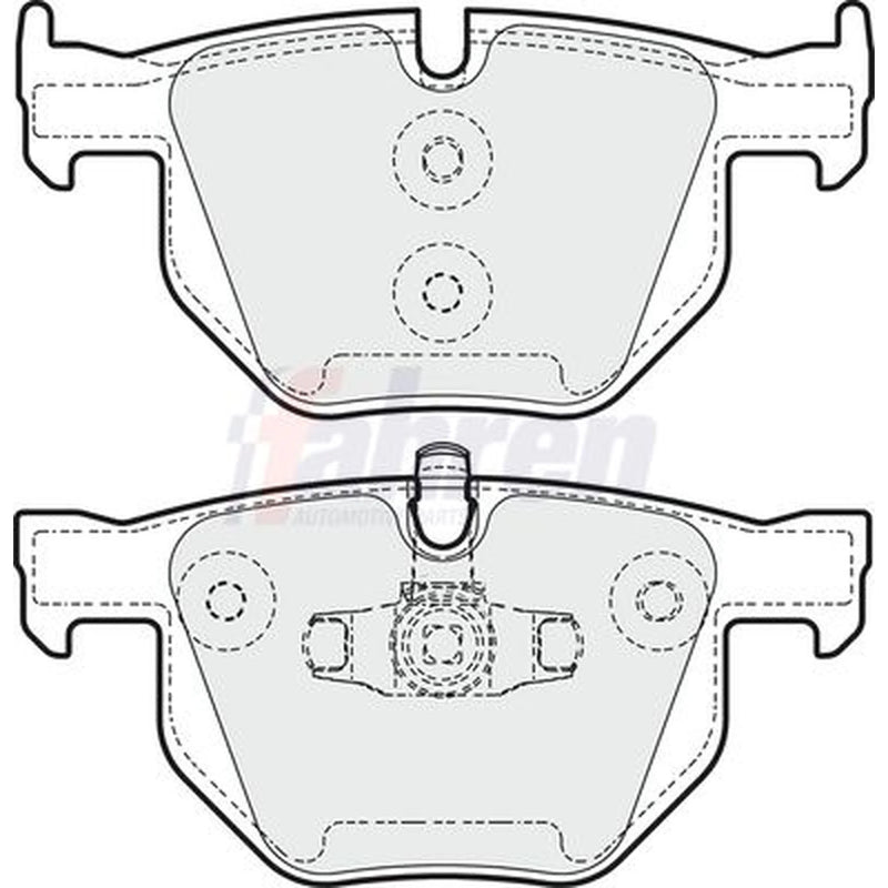 Fahren Rear Brake Pad Set fits Alpina D3 2005-2008 2.0