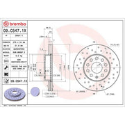 Brembo Xtra 2 x / Front Brake Discs 09.C547.1X-x2