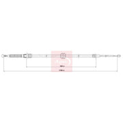 Apec Handbrake Cable Right Rear CAB1982