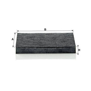 MANN-FILTER Cabin Air Filter (Pollen Filter) behind the glove CUK 2043