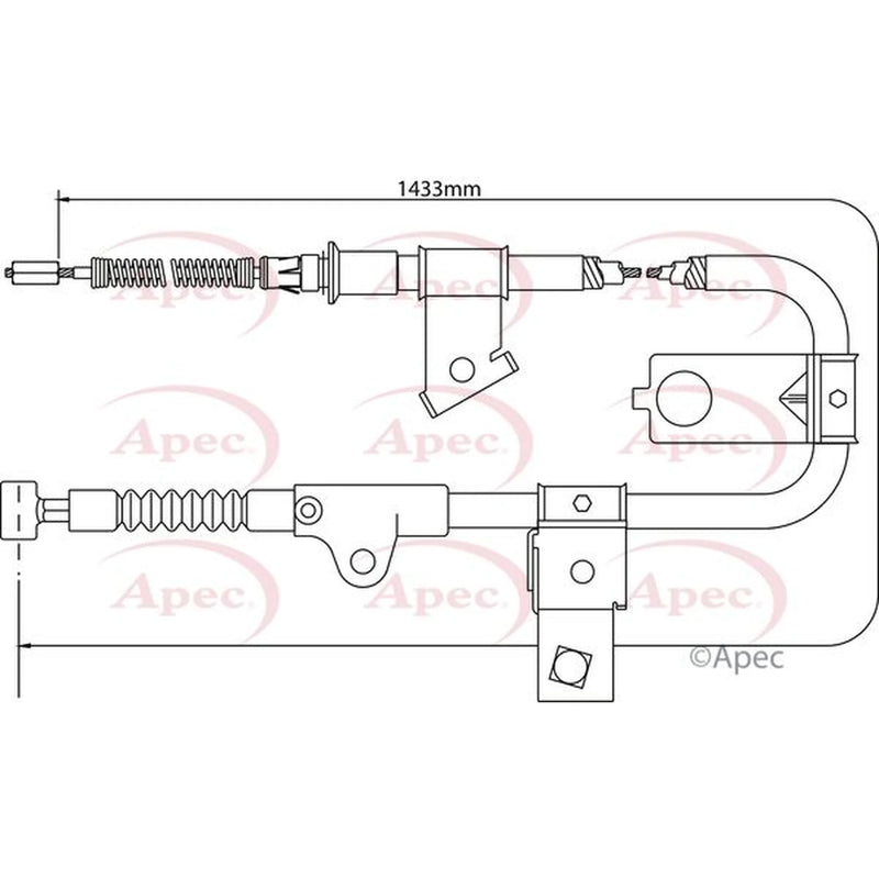 Apec Handbrake Cable Right Rear CAB1308