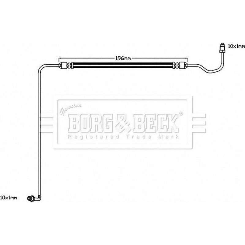 Borg & Beck Brake Hydraulic Hose Line outer BBH8590