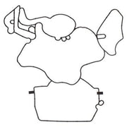 Elring Housing Cover Gasket Wide Thick 122.472