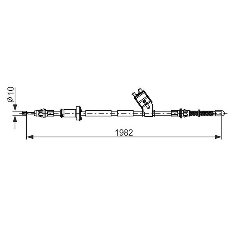 Bosch Handbrake Cable Right Rear 1 987 482 747