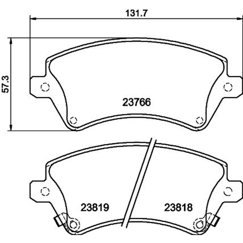 Mintex Front Brake Pad Set MDB2257