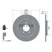 Textar 2 x Solid Rear Brake Discs 92239203-x2