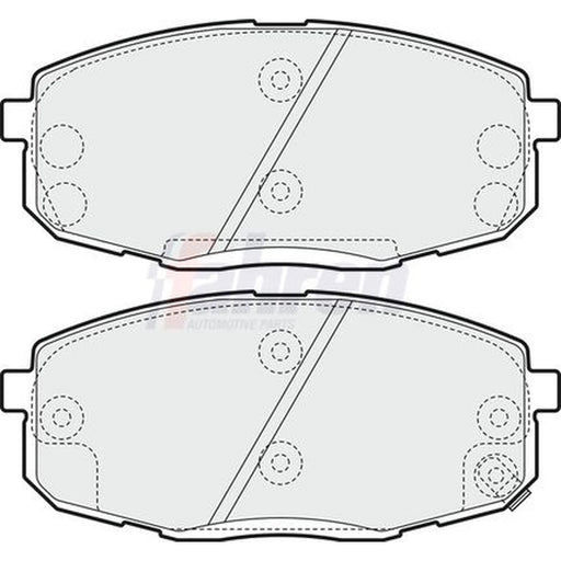 Fahren Front Brake Vented Discs & Pads fits Kia Pro Cee'D 2008-2013 1.4 1.6 2.0