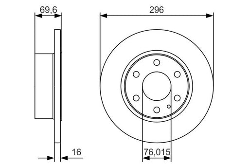 Bosch 0986479A51 Brake Disc