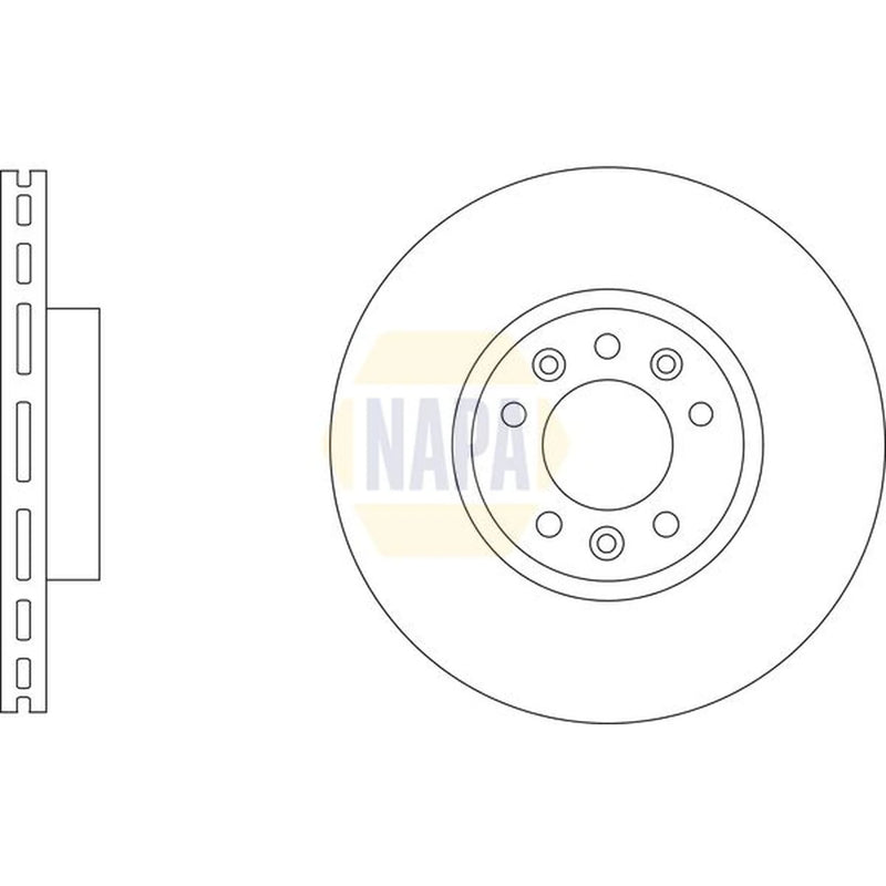 NAPA 2 x Front Brake Discs NBD5341-x2
