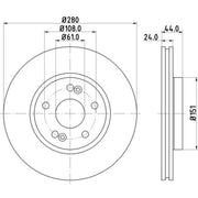 DON 2 x Front Brake Discs PCD14232-x2