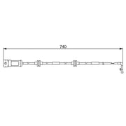 Bosch Brake Pad Wear Sensor Front 1 987 474 933