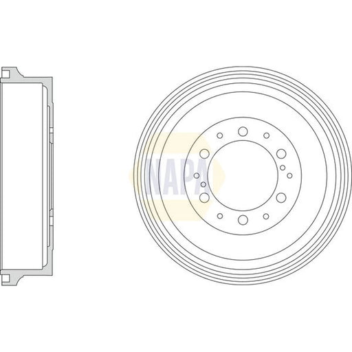 NAPA Brake Drum Assembly Rear NDR1018
