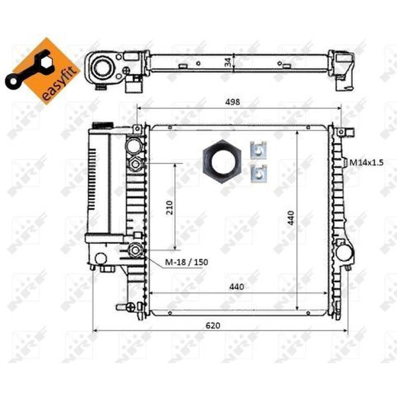 NRF Engine Radiator 50565
