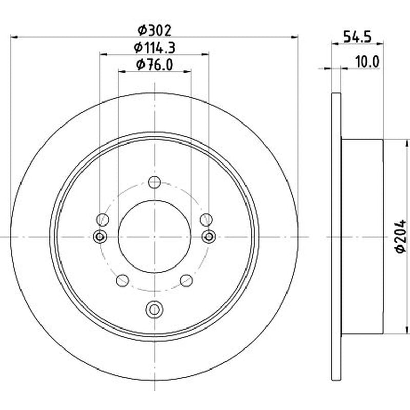 DON 2 x Solid Rear Brake Discs PCD23032-x2