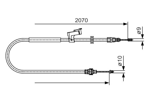 Bosch Handbrake Cable 1987482133