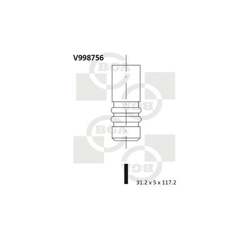 BGA Engine Intake Valve 31mm Head V998756