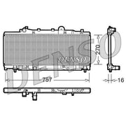 Denso Engine Radiator fits Fiat Punto 1993-2000 1.1 1.6