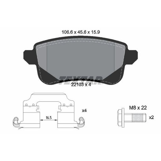 Textar Rear Brake Pad Set 2210301