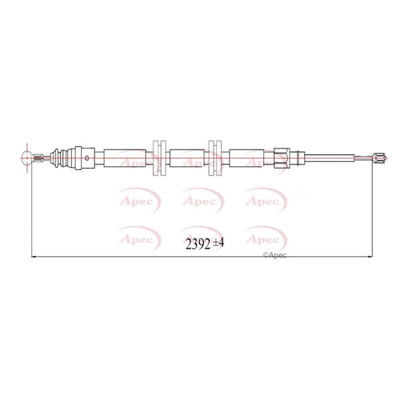 Apec Handbrake Cable Right Rear CAB1677